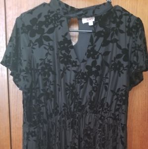 Black floral dress , size XL